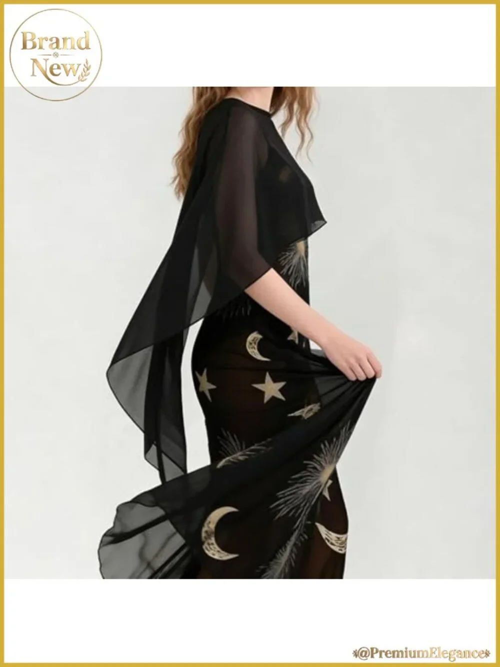 Sheer Chiffon Capelet Bridal Shawl Wrap Poncho